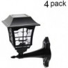 Maggift 4 Pack Solar Wall Lantern Outdoor Wall Sconce 15 Lumens Solar Outdoor Christmas Led Fixture with Wall Mount Kit