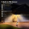 Solar Outdoor -2 Pack AmeriTop 800LM Cordless 128 LED Solar Motion Sensor Outdoor 3 Adjustable Heads 270° Wide Illumination IP6