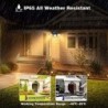 Solar Outdoor -2 Pack AmeriTop 800LM Cordless 128 LED Solar Motion Sensor Outdoor 3 Adjustable Heads 270° Wide Illumination IP6