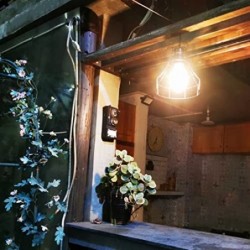 Solar Ceiling Powered Shed with ON Off Switch Hanging Solar Pendant Solar Pendant Socket Low Voltage Vintage Edison Bulb with R