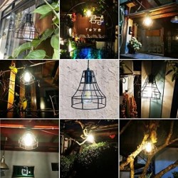 Solar Ceiling Powered Shed with ON Off Switch Hanging Solar Pendant Solar Pendant Socket Low Voltage Vintage Edison Bulb with R