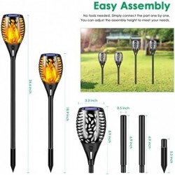 TomCare 8 Pack Solar Outdoor Flickering Flames Solar Torch Decorative Solar Garden Solar Powered Waterproof Landscape Decoratio