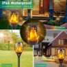 TomCare 8 Pack Solar Outdoor Flickering Flames Solar Torch Decorative Solar Garden Solar Powered Waterproof Landscape Decoratio