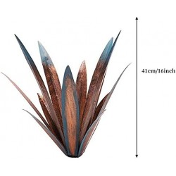 2pcs Tequila Rustic Sculpture Metal Agave Plant Home Decor Rustic Hand Painted Metal Agave Garden Ornaments Outdoor Decor Home