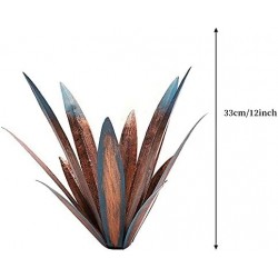 2pcs Tequila Rustic Sculpture Metal Agave Plant Home Decor Rustic Hand Painted Metal Agave Garden Ornaments Outdoor Decor Home