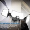 K KASONIC Security Solar Outdoor 2500LM LED 6500K Super Motion Sensor with Remote 15 feet Cable Wide Angle 3 Adjustable Heads I