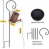 Solar Watering Can with Solar Lanterns Outdoor Hanging Waterproof Garden Decor for Outside Decorative Retro Metal Waterfall Sol