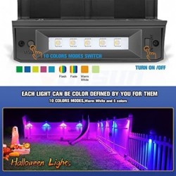 VOLISUN Solar Deck Outdoor Fence Colors Halloween Christmas Solar Outdoor 8-Pack Waterproof Led Color Glow Solar for StepFenceR