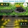 Solar Powered Ground 12 Pack Solar Outdoor Garden IP68 Waterproof LED Solar Disk Solar Landscape Decorative for Walkway Drivewa