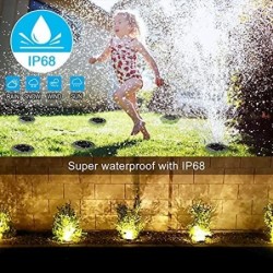 Solar Powered Ground 12 Pack Solar Outdoor Garden IP68 Waterproof LED Solar Disk Solar Landscape Decorative for Walkway Drivewa