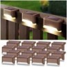 DenicMic Solar Deck 16 Pack Fence Post Solar for Patio Pool Stairs Step and Pathway Weatherproof LED Deck Solar Powered Outdoor