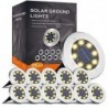 INCX Solar Ground 8 LED Garden Solar PoweredDisk Waterproof In-Ground Outdoor Landscape for Patio Pathway Lawn Yard Deck Drivew