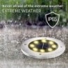INCX Solar Ground 8 LED Garden Solar PoweredDisk Waterproof In-Ground Outdoor Landscape for Patio Pathway Lawn Yard Deck Drivew