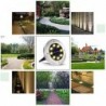 INCX Solar Ground 8 LED Garden Solar PoweredDisk Waterproof In-Ground Outdoor Landscape for Patio Pathway Lawn Yard Deck Drivew